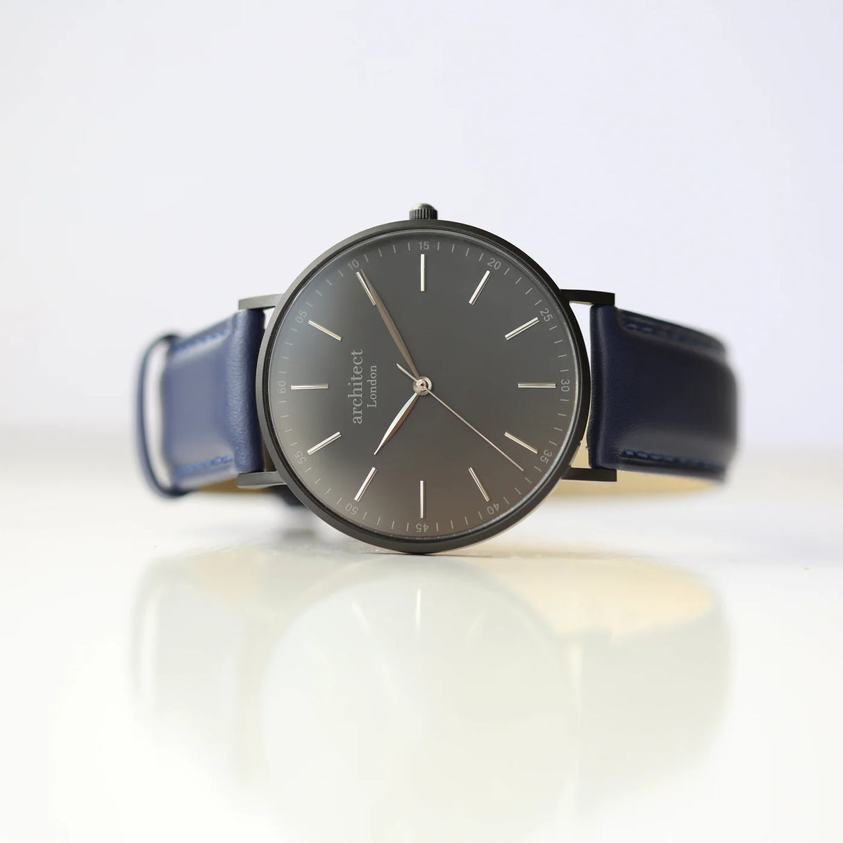 Bespoke Men's Architect Minimalist Watch - Admiral Blue - Watches at Gift Moments