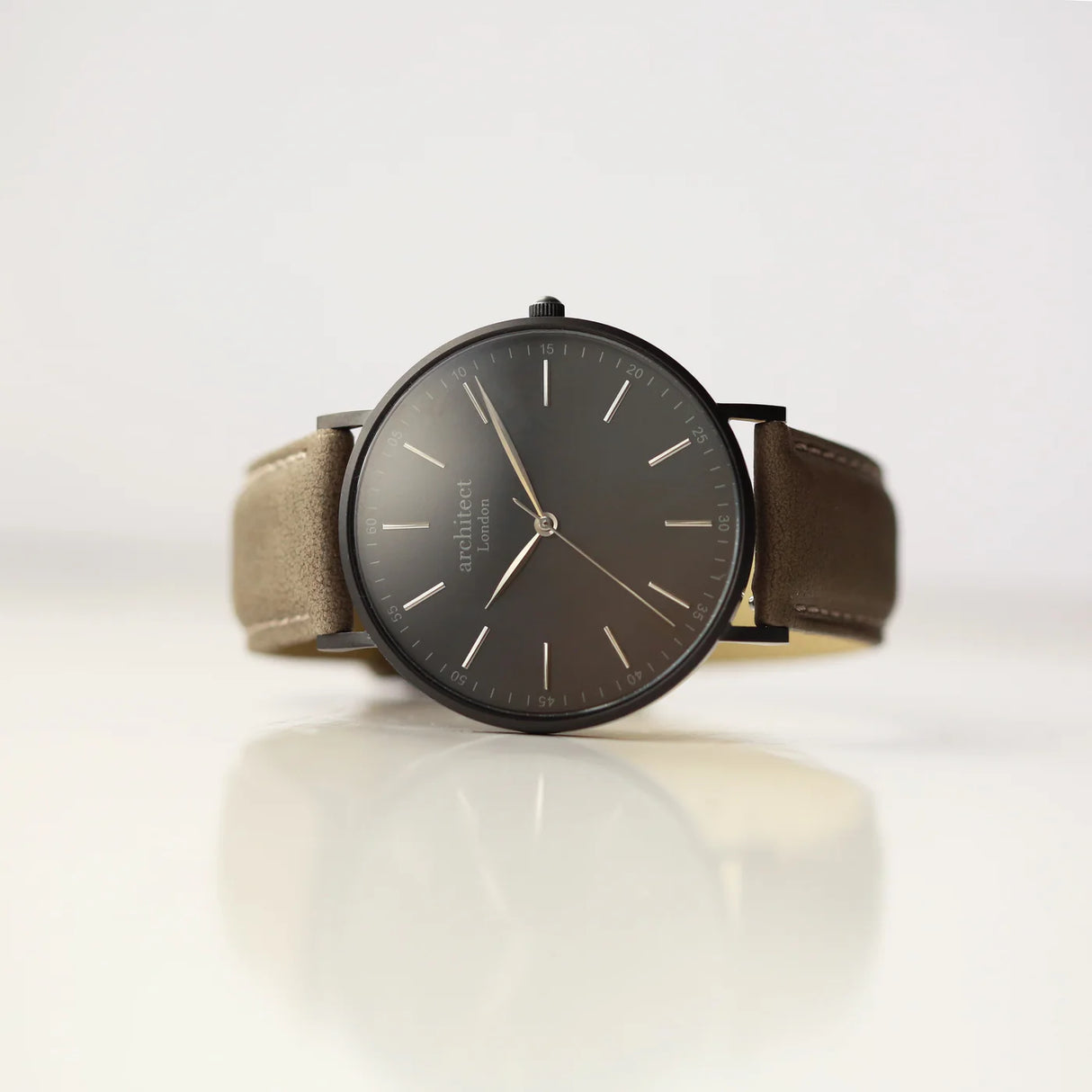 Bespoke Men's Architect Minimalist Watch in Urban Grey - Watches at Gift Moments