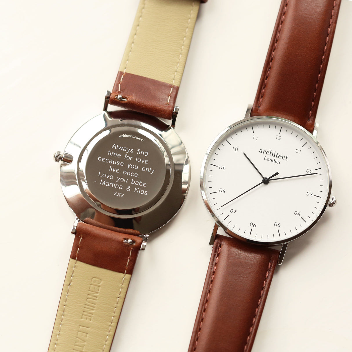 Personalised Men's Architect Zephyr Walnut Contactless Payment Watch - Watches at Gift Moments