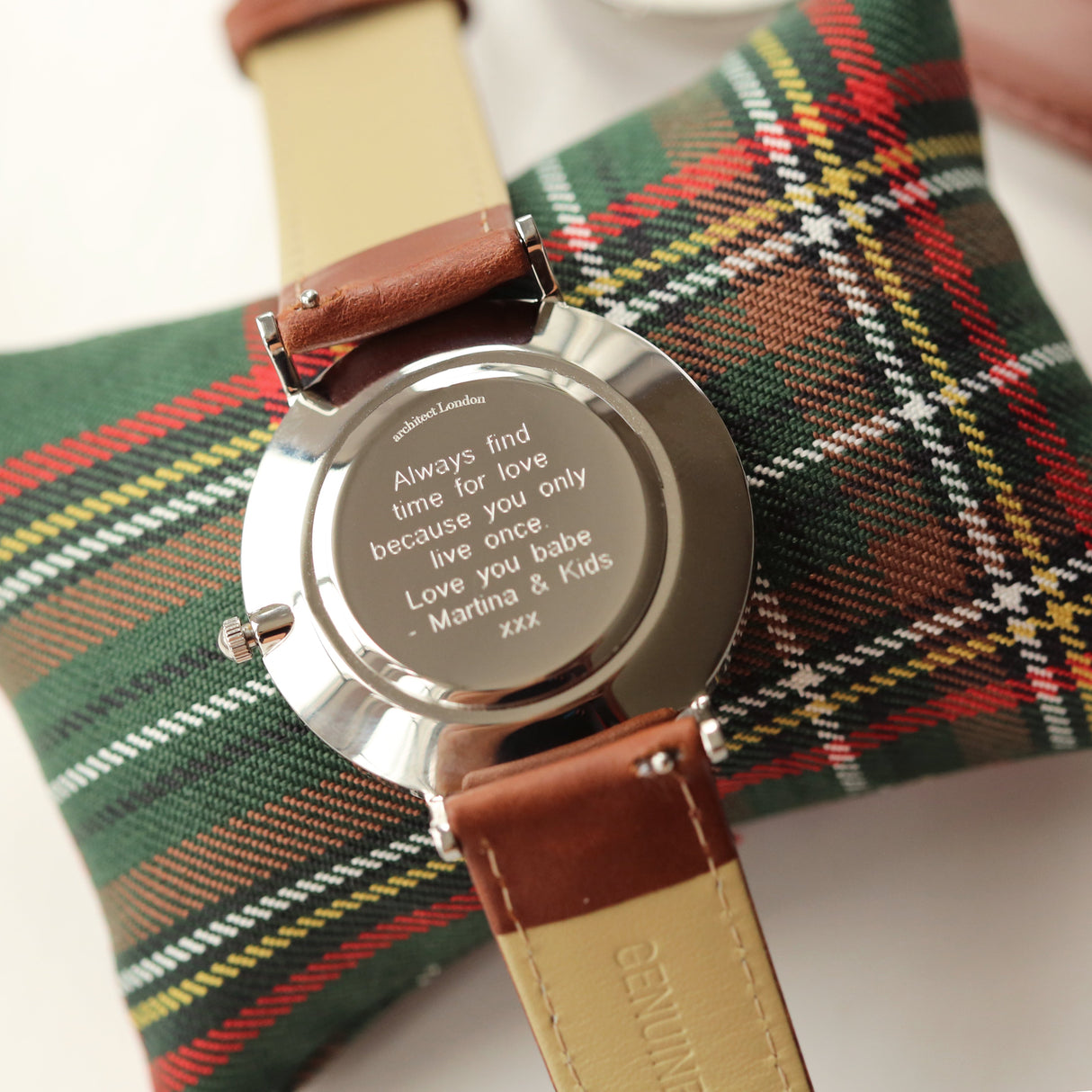 Personalised Men's Architect Zephyr Walnut Contactless Payment Watch - Watches at Gift Moments