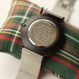 Personalised Men's Architect Minimalist Watch Silver Mesh - Watches at Gift Moments