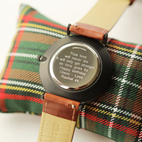 Personalised Men's Architect Minimalist Walnut Contactless Payment Watch - Watches at Gift Moments