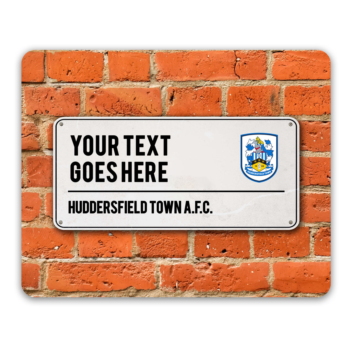 Personalised Huddersfield Town AFC Street Sign Mouse Mat - Tech Accessories at Gift Moments