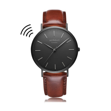 Personalised Men's Architect Minimalist Walnut Contactless Payment Watch - Watches at Gift Moments