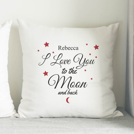 Personalised To The Moon & Back White Cushion - Cushions at Gift Moments