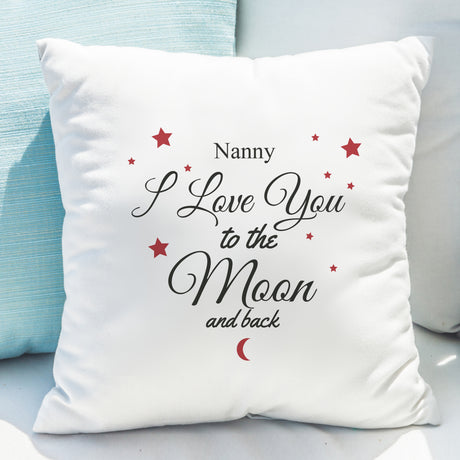 Personalised To The Moon & Back White Cushion - Cushions at Gift Moments