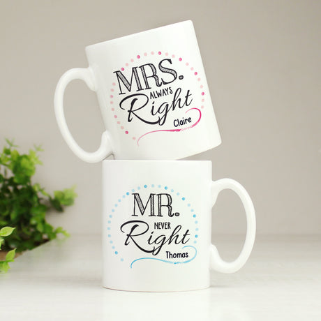 Personalised Mr & Mrs Couples Mug Set Default Title - Mugs at Gift Moments