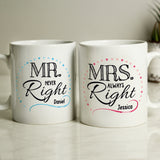 Personalised Mr & Mrs Couples Mug Set - Mugs at Gift Moments