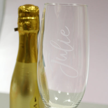 Personalised Name Only Flute & Mini Gold Bottega Prosecco Set - Alcohol Sets at Gift Moments