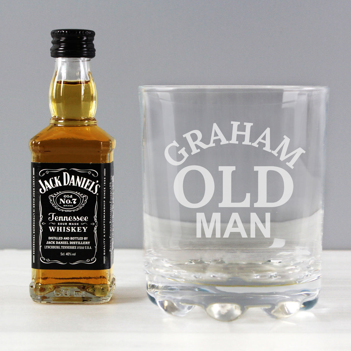 Personalised Old Man Tumbler and Whiskey Miniature Set Default Title - Alcohol Sets at Gift Moments