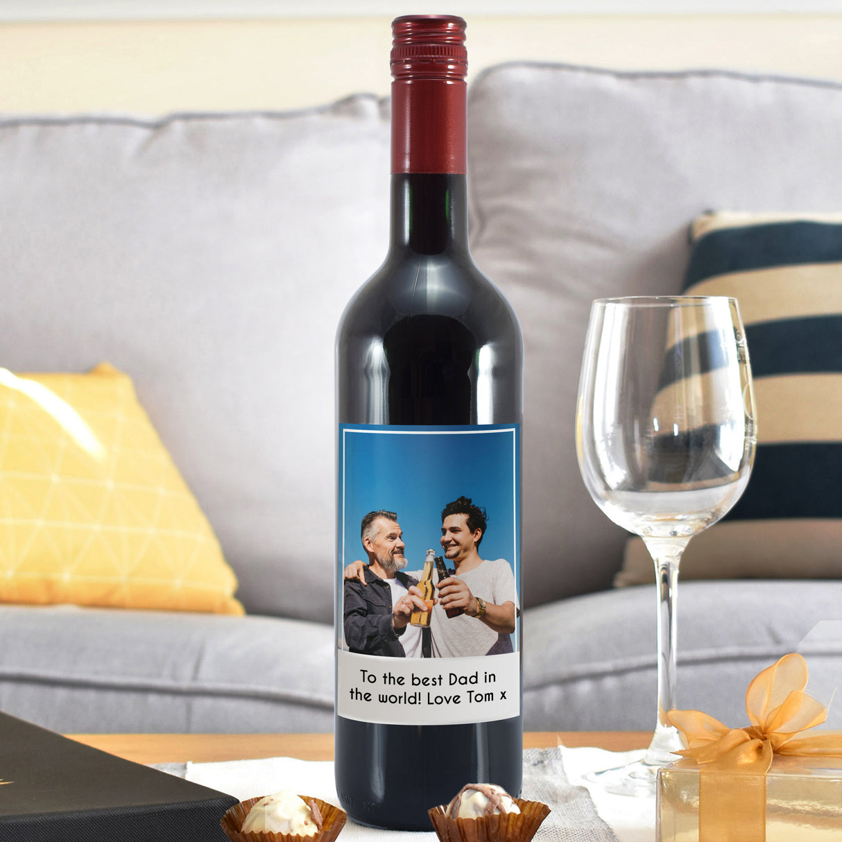 Personalised Red Wine with Photo Upload: 1 - Wine By Gift Moments