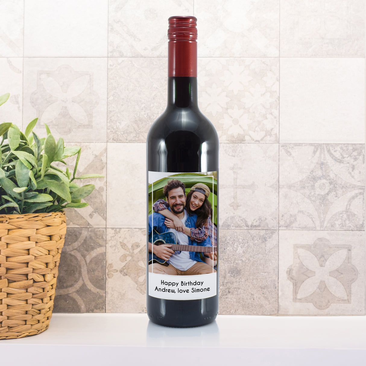 Personalised Red Wine with Photo Upload: 2 - Wine By Gift Moments