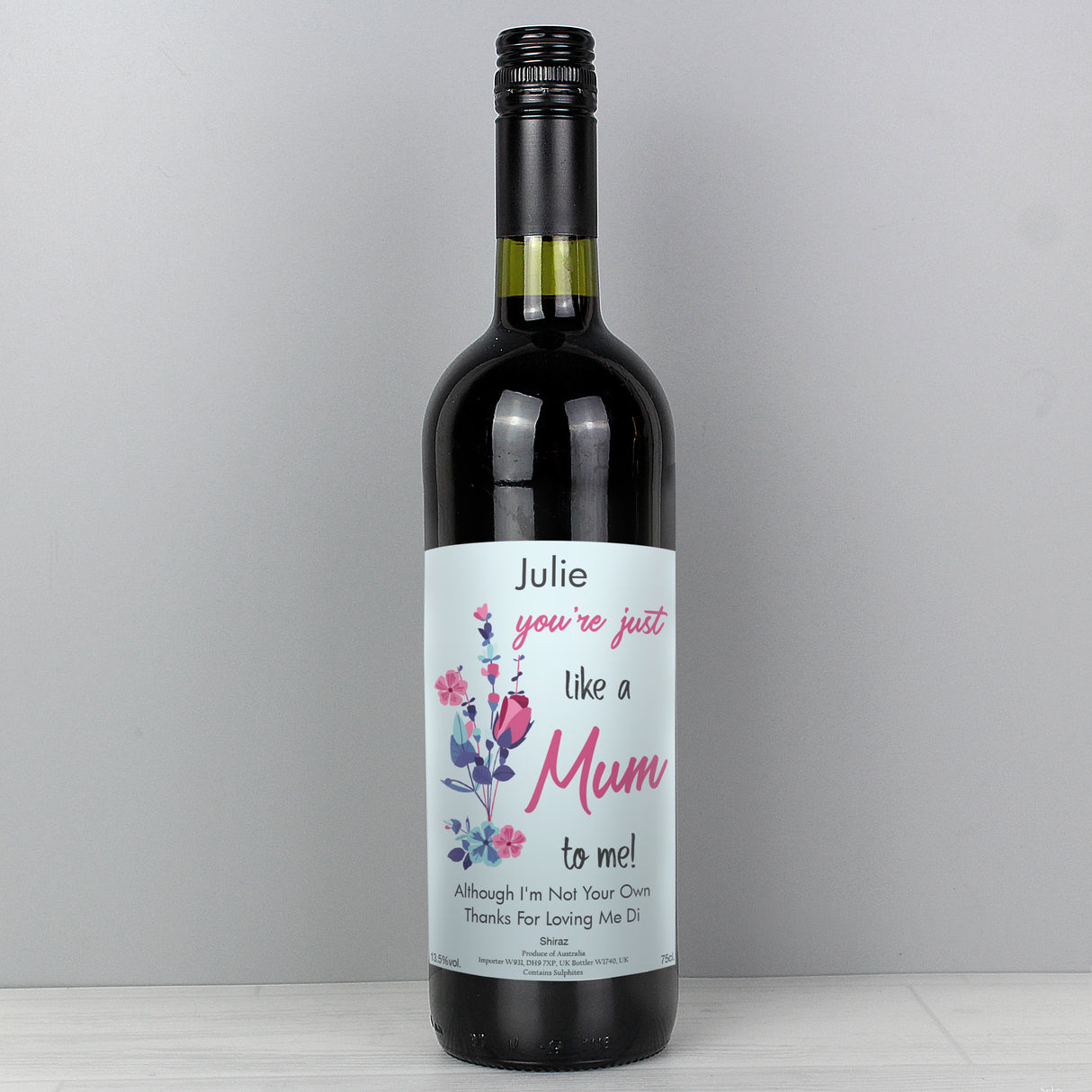 Personalised Just Like A Mum Red Wine Default Title - Wine at Gift Moments