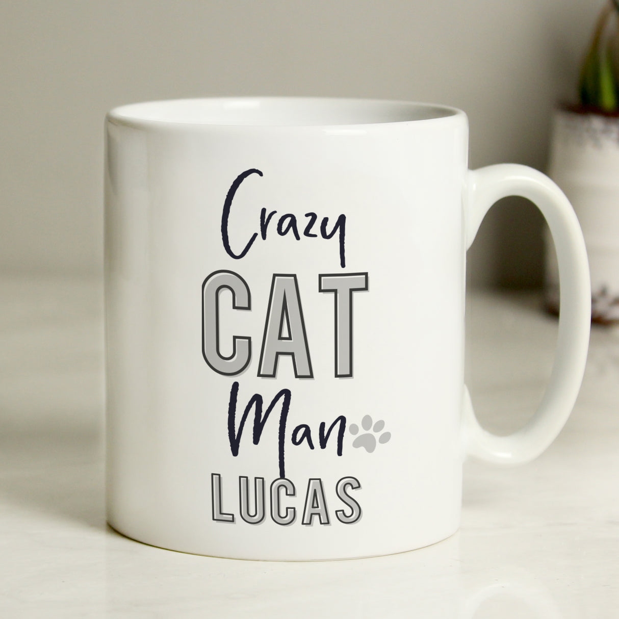 Personalised Crazy Cat Man Mug - Mugs at Gift Moments