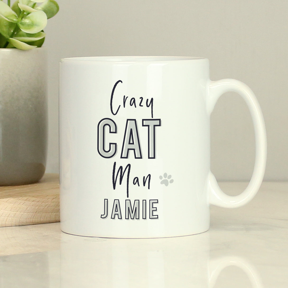 Personalised Crazy Cat Man Mug - Mugs at Gift Moments