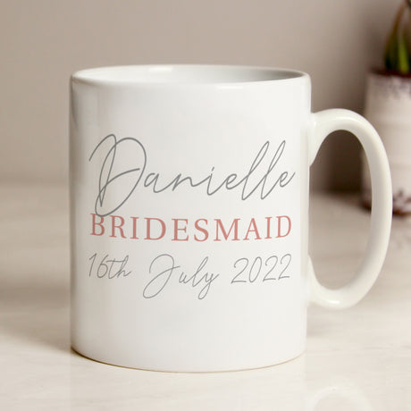 Personalised Grey & Blush Mug - Mugs at Gift Moments