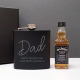 Personalised Hip Flask and Whisky Miniature Set: 1 - Alcohol Sets By Gift Moments