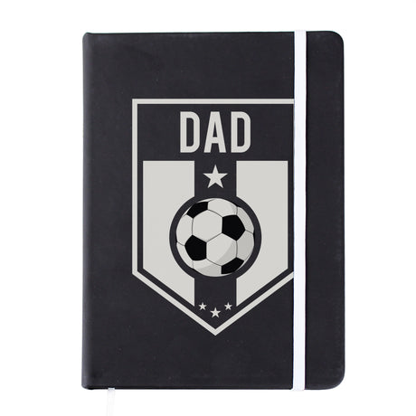 Personalised Football Badge Black Notebook - Notebooks at Gift Moments