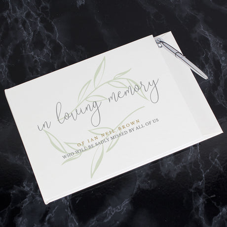 Personalised In Loving Memory Guest Book - Guest Books at Gift Moments