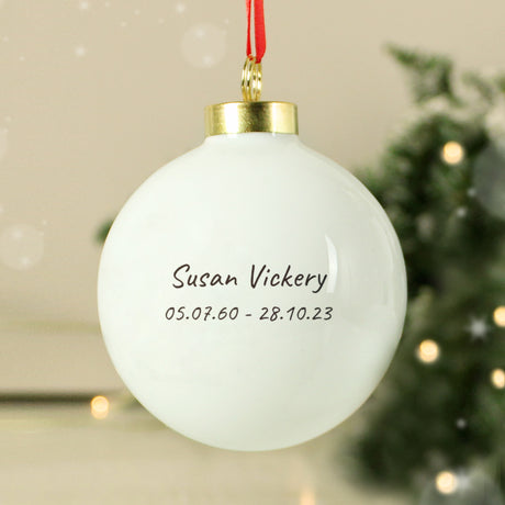 Personalised Robins Appear Bauble - Christmas Baubles at Gift Moments