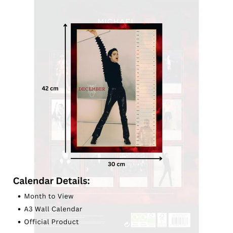 Michael Jackson A3 Calendar 2025 - Calendars at Gift Moments