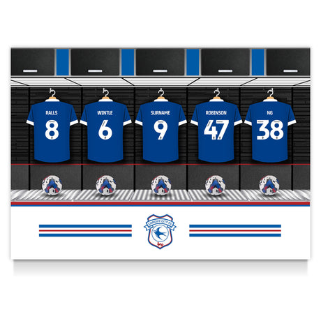 Personalised Cardiff City FC Dressing Room Poster - Posters at Gift Moments