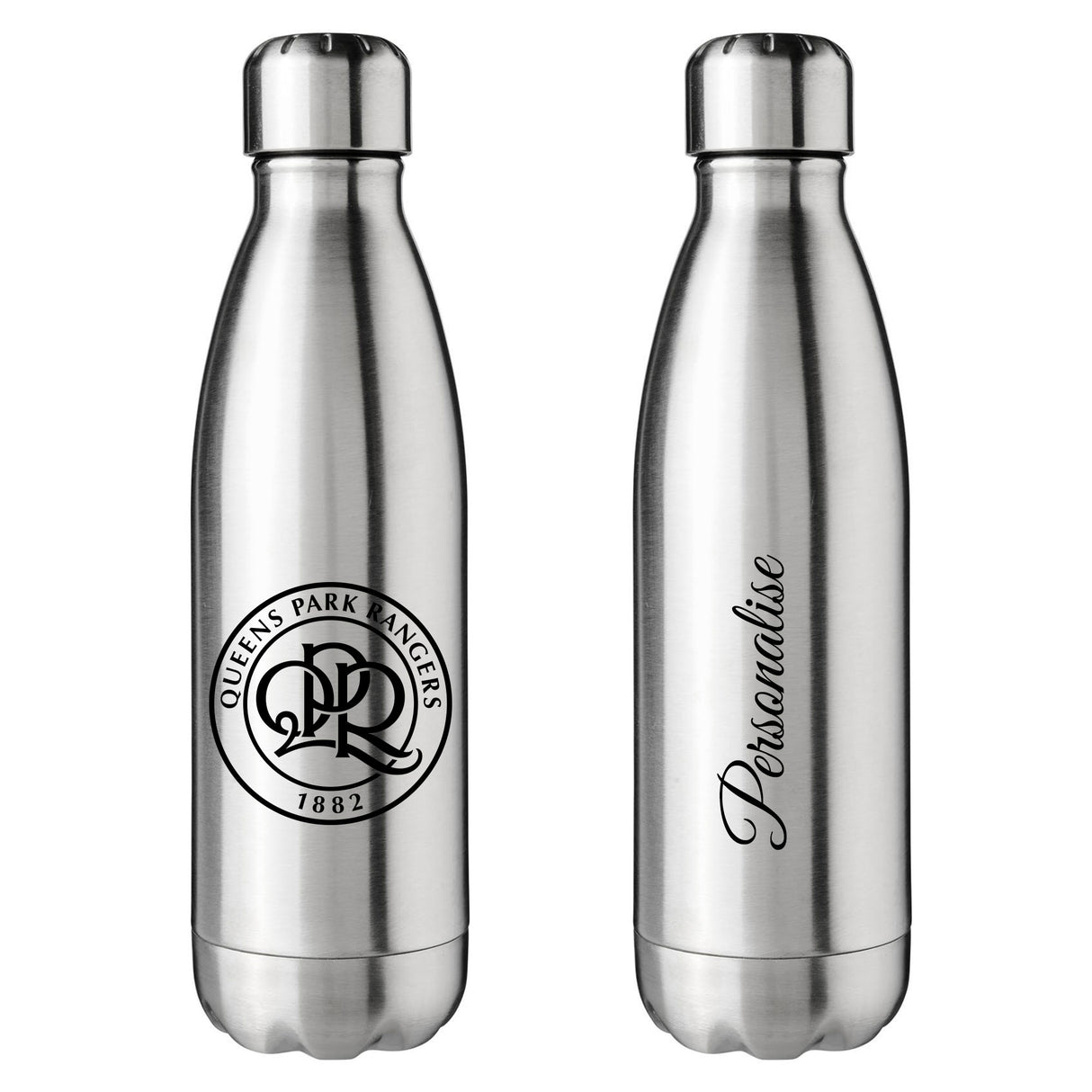 Personalised Queens Park Rangers FC Crest Silver Insulated Water Bottle - Water Bottles at Gift Moments