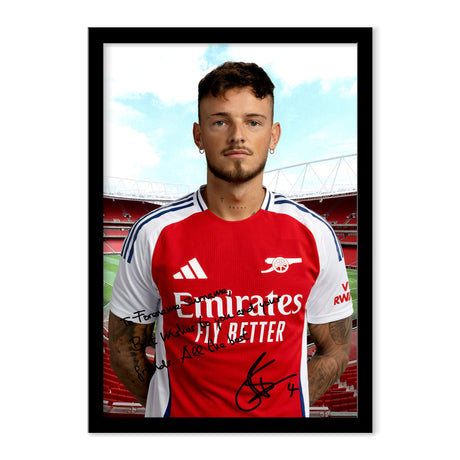 Personalised Arsenal FC White Autograph Photo Framed - Framed Prints at Gift Moments