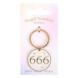 666 Angel Number Keyring: 1 - Keyrings By Gift Moments