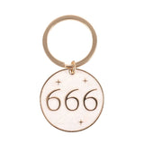 666 Angel Number Keyring: 2 - Keyrings By Gift Moments