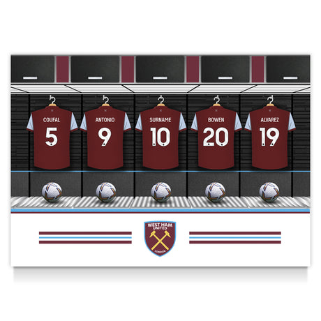 Personalised West Ham United FC Dressing Room Poster - Posters at Gift Moments