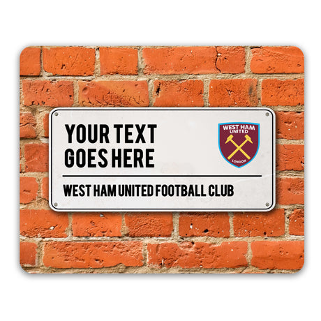 Personalised West Ham United FC Street Sign Mouse Mat - Tech Accessories at Gift Moments