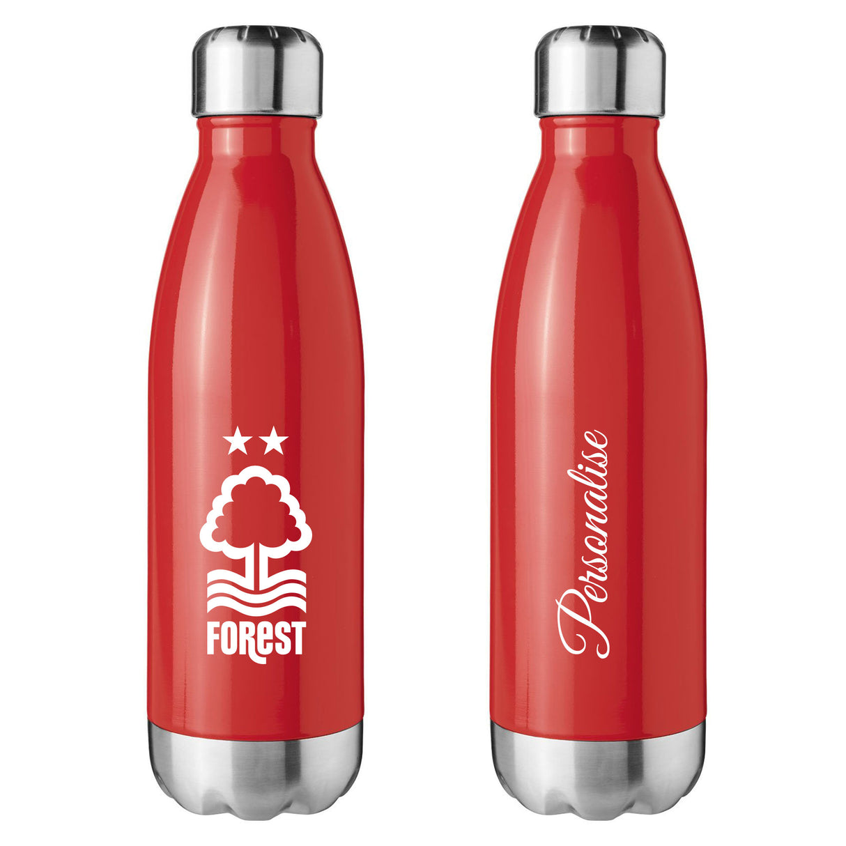 Personalised Nottingham Forest FC Crest Red Insulated Water Bottle - Water Bottles at Gift Moments