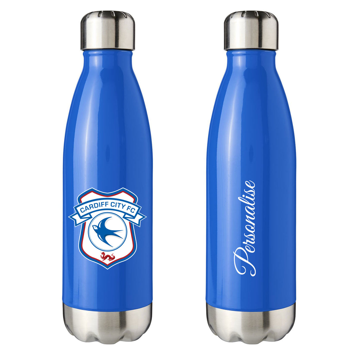 Cardiff City FC Crest Blue Water Bottle: 1 - Water Bottles By Cardiff City