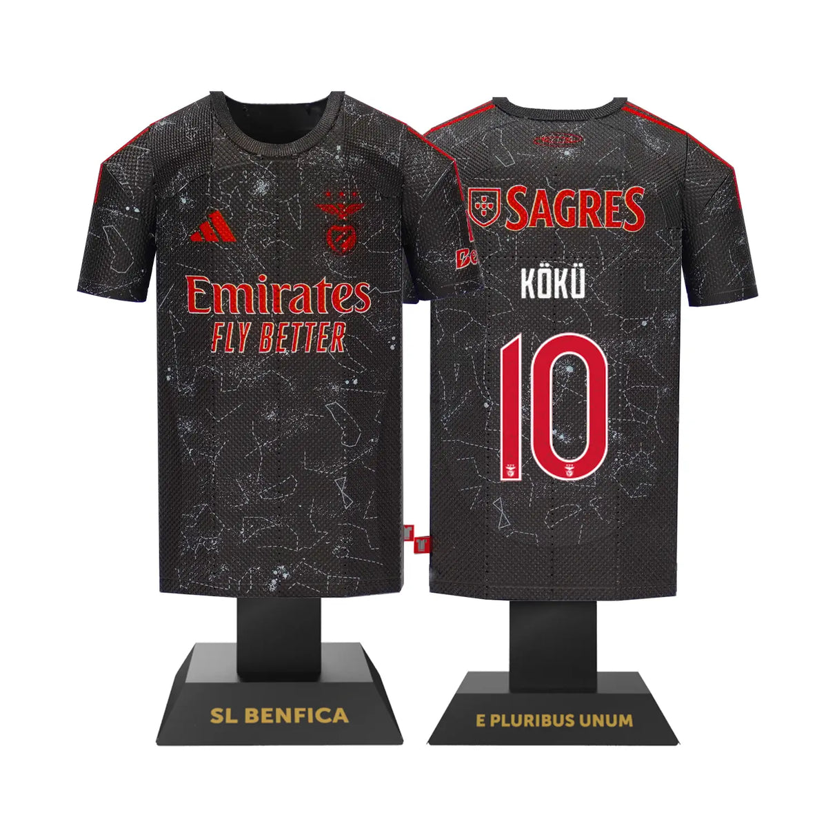 S.L. Benfica 24/25 Metal Away Jersey: 3 - Display Kit By SL Benfica