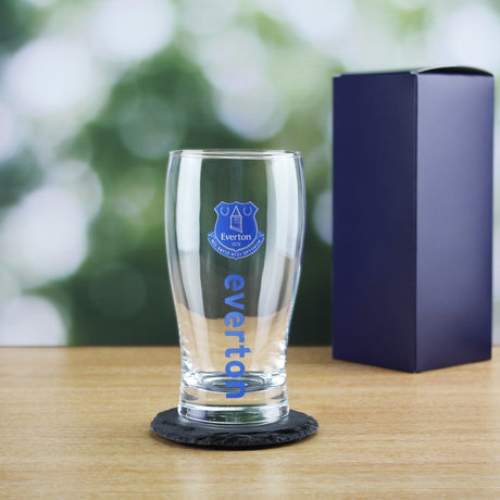 Engraved Everton 20oz Tulip Pint Glass, Gift Boxed Image 3