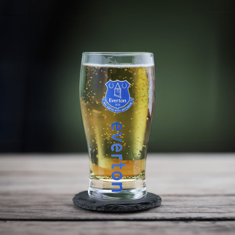 Engraved Everton 20oz Tulip Pint Glass, Gift Boxed Image 4