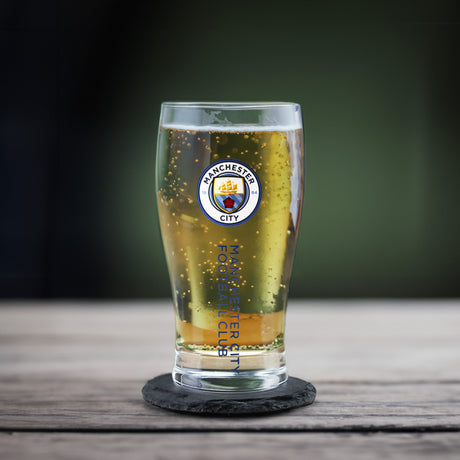 Engraved Manchester City 20oz Tulip Pint Glass, Gift Boxed Image 4