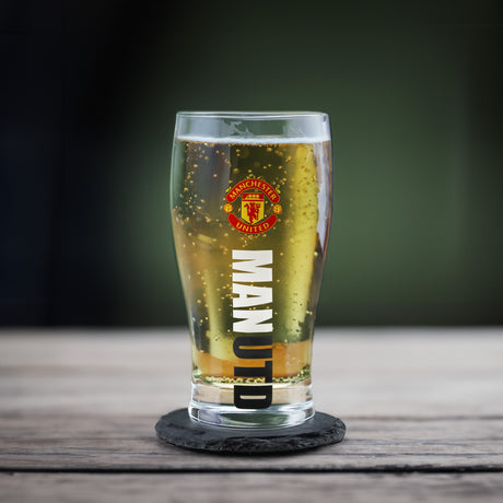 Engraved Manchester United 20oz Tulip Pint Glass, Gift Boxed Image 4