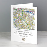 Personalised Map Compass Message Card: 6 - Greeting Cards By Gift Moments