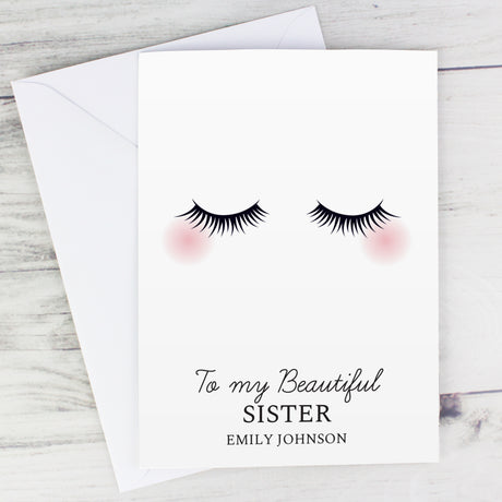 Personalised Eyelashes Card - Greeting Cards at Gift Moments