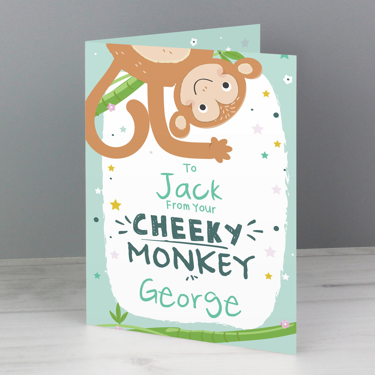 Personalised From Your Cheeky Monkey Card - Greeting Cards at Gift Moments