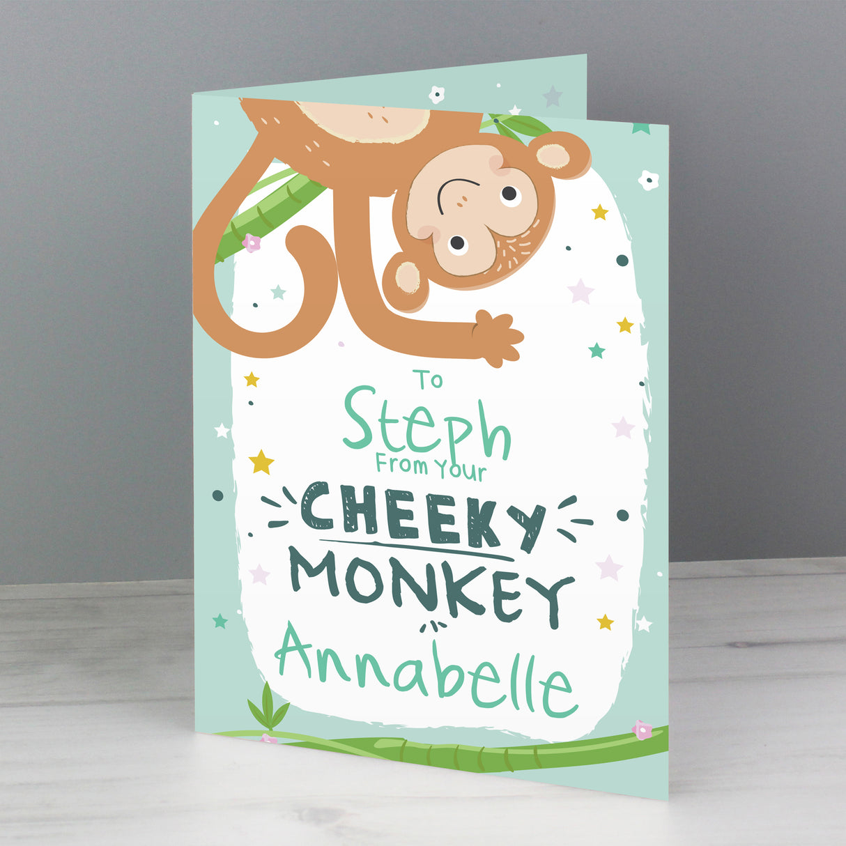 Personalised From Your Cheeky Monkey Card - Greeting Cards at Gift Moments