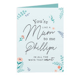 Personalised You're Like A Mum To Me Card - Greeting Cards at Gift Moments