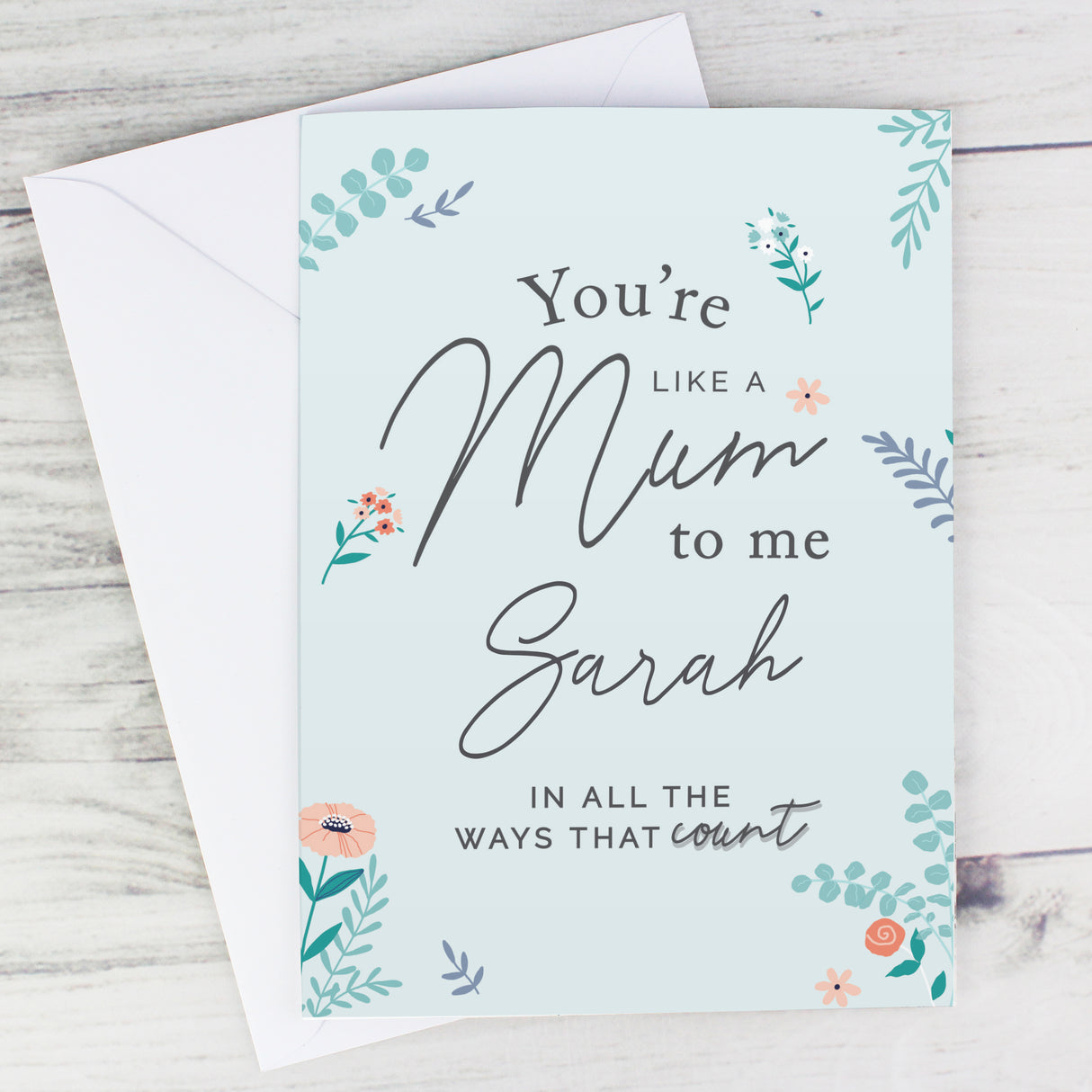 Personalised You're Like A Mum To Me Card - Greeting Cards at Gift Moments