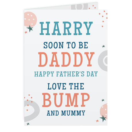 Personalised From the Bump Father's Day Card - Greeting Cards at Gift Moments