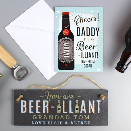 Personalised Beer-illiant Card for Father's Day - Greeting Cards at Gift Moments