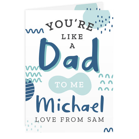 Personalised Like A Dad To Me Card - Greeting Cards at Gift Moments