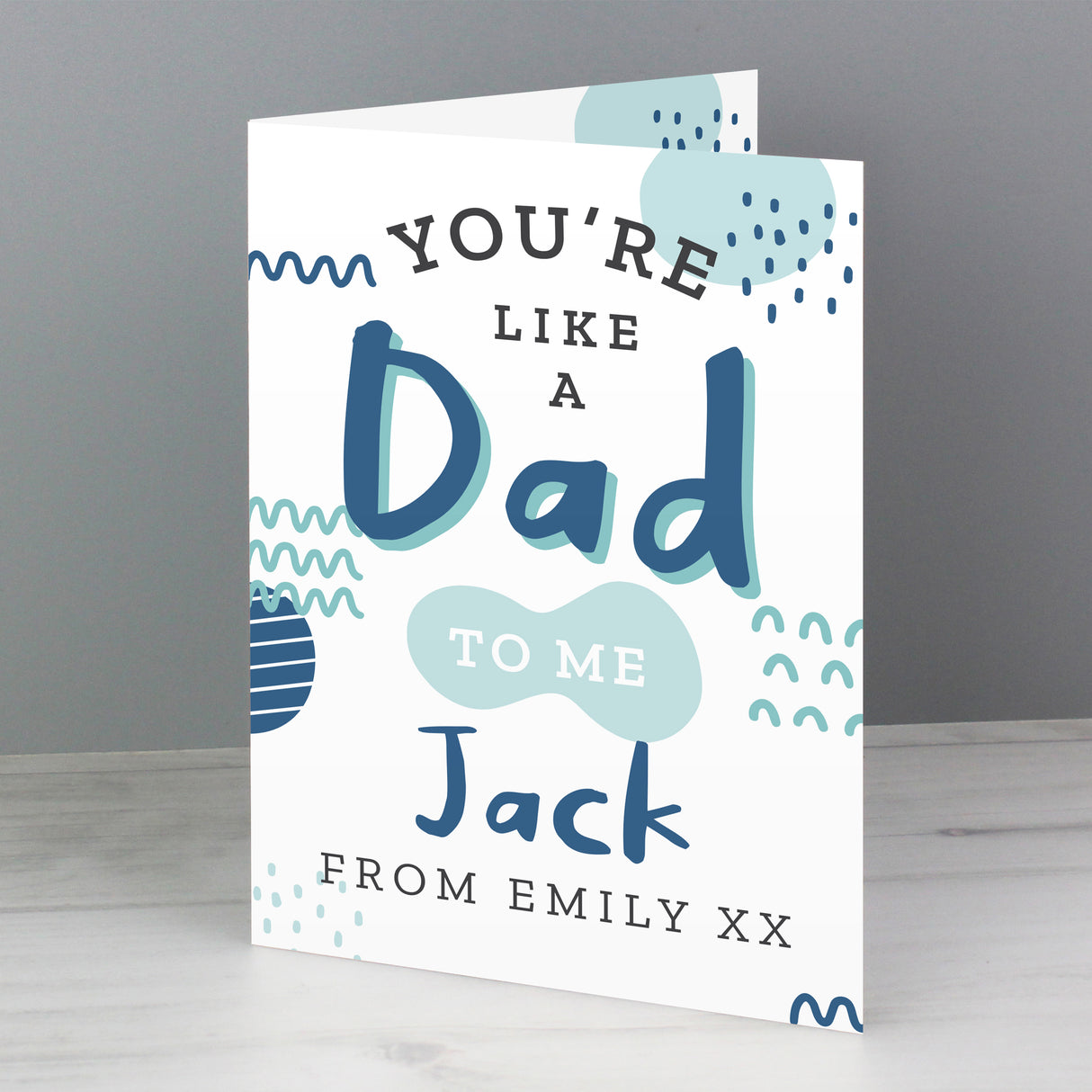 Personalised Like A Dad To Me Card - Greeting Cards at Gift Moments