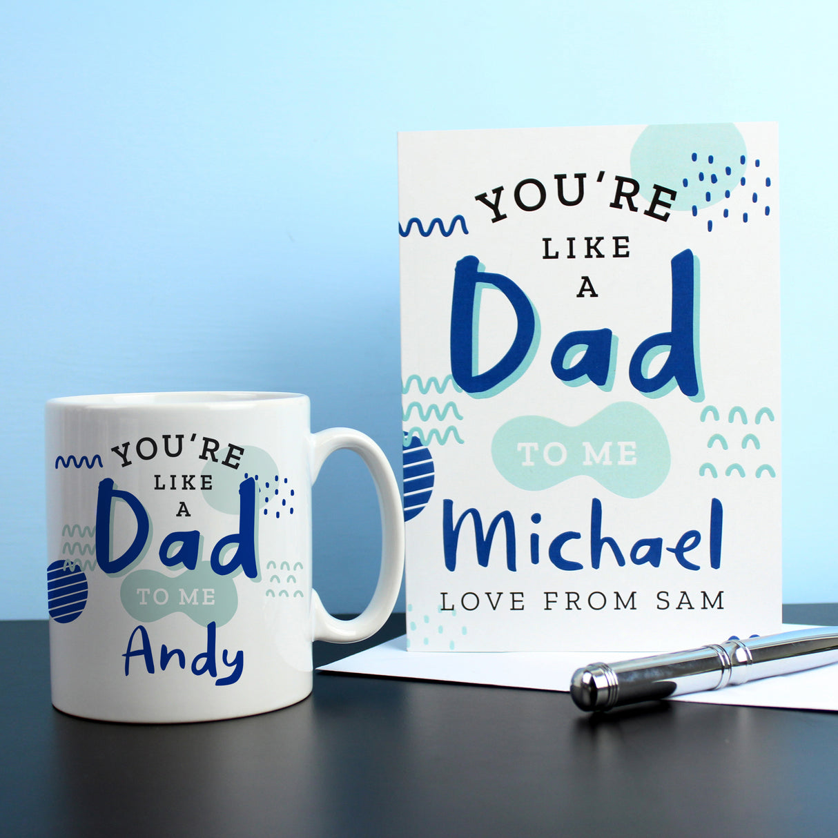 Personalised Like A Dad To Me Card - Greeting Cards at Gift Moments